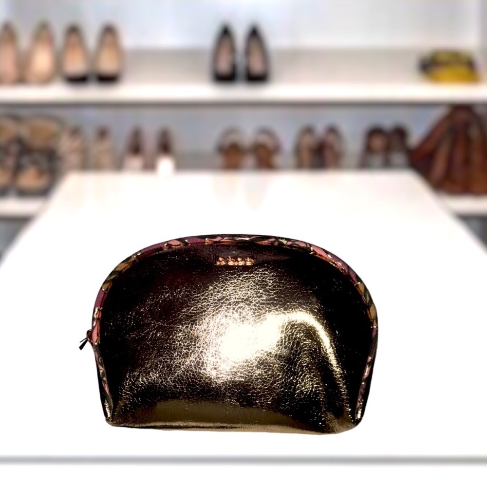 Bebe Bronze Cosmetic Bag With Zipper Top